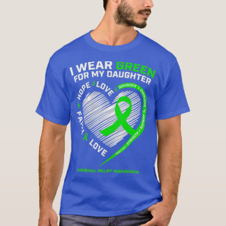 Camiseta Família Mãe Pai Eu Visto Verde Para Meu Cerebal Fi