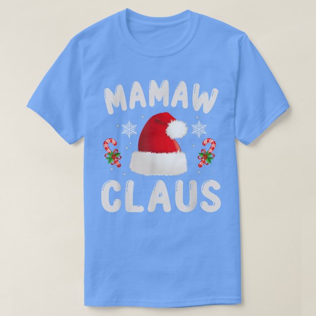 Camiseta Família Mamaw Claus Natal Pajama Matando Xmas (Frente do Design)