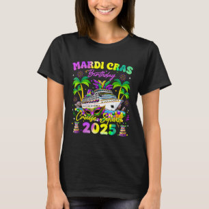 Camiseta Família Mardi Gras Birthday Cruise Squad Matching