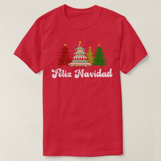 Camiseta Família Matando Feliz Navidad Espanhola Meican Chr (Frente do Design)