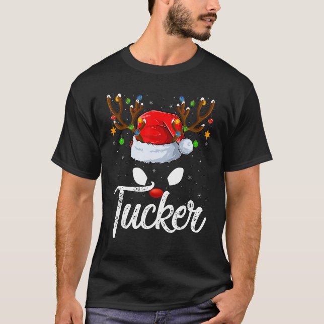 Camiseta Família Matando Santa Hat Tucker Reindeer Christma (Frente)