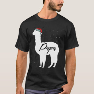 Camiseta Família Mens Papa Llama Correspondendo pijama de N