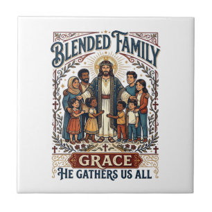 Camiseta Família Mista de Jesus Família Reconstitu
