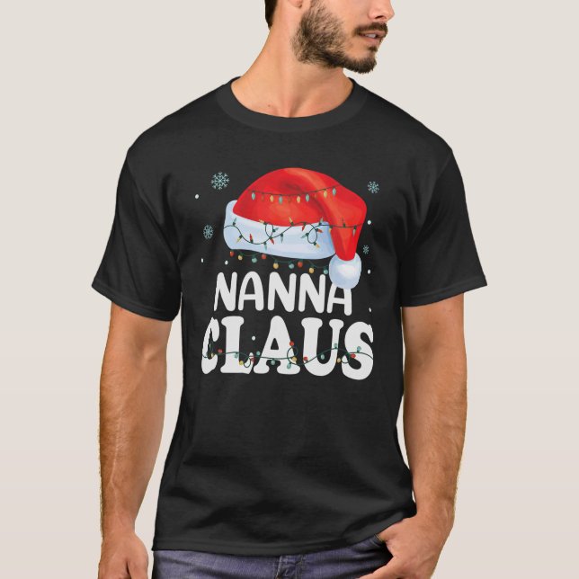 Camiseta Família Nanna Claus Xmas Correspondendo Engraçado  (Frente)