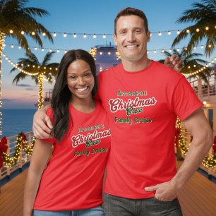 Camiseta Família Natal Cruise Personalize T-Shirt