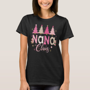 Camiseta Família Natal Nana Claus Correspondendo Xmas Light