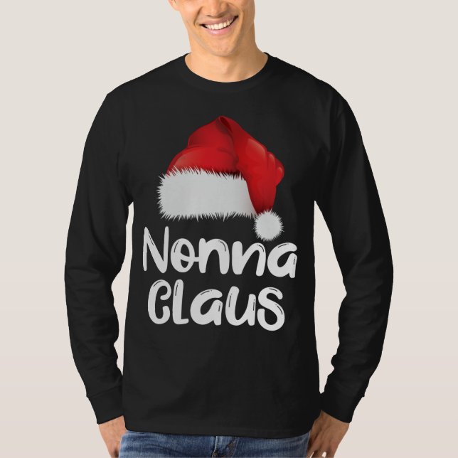 Camiseta Família Natal Nonna Claus Correspondendo Papai Noe (Frente)