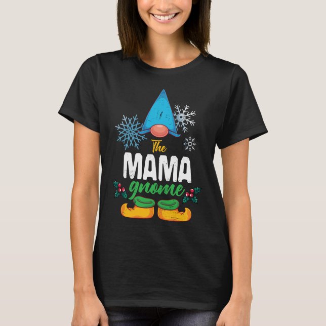 Camiseta Família Natal Xmas PJ Correspondendo Pajama A Mãe (Frente)