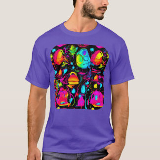 Camiseta Família Neon Party Oldschool Color Glow UV