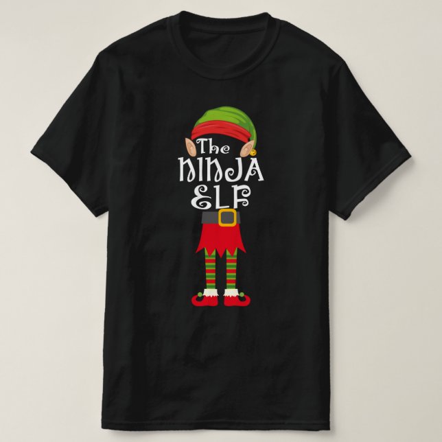 Camiseta família ninja elf combinando com o natal (Frente do Design)