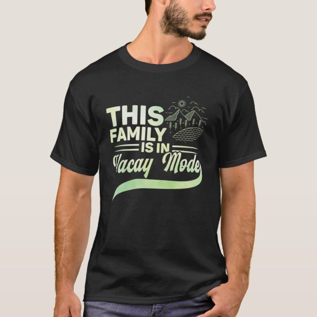 Camiseta Família No Modo De Férias Correspondendo Às Férias (Frente)