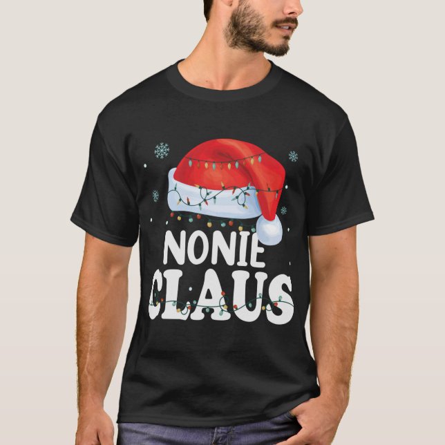 Camiseta Família Nonie Claus Xmas Correspondendo Engraçado  (Frente)