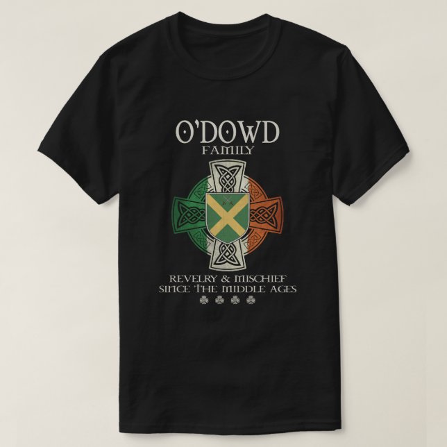 Camiseta Família O'Dowd braço Irlanda (Frente do Design)