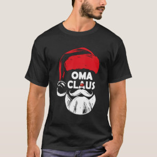 Camiseta Família Oma Claus Pajama Correspondendo Xmas Para