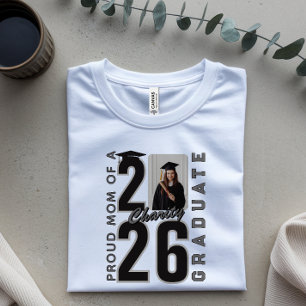 Camiseta Família Orgulhosa de Foto Personalizada Concluindo