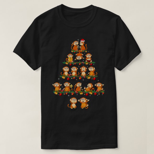 Camiseta Família Pajama Estabelece Natal Matando Macacos Xm (Frente do Design)