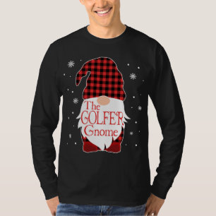 Camiseta Família Pajama Natal Gift Golfer Gnomo Buffalo