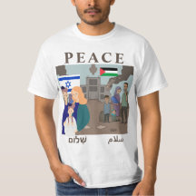 Camiseta Família Paz Guerra Israel - Palestina