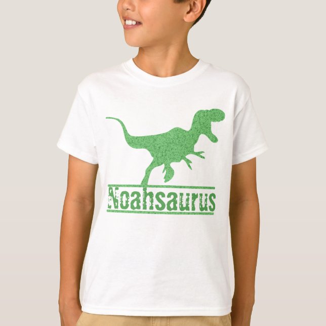 Camiseta Família Personalizada de Dinossauro de Aniversário (Frente)
