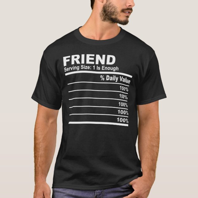 Camiseta Família Personalizada de Fatos de Nutrição de Amig (Frente)