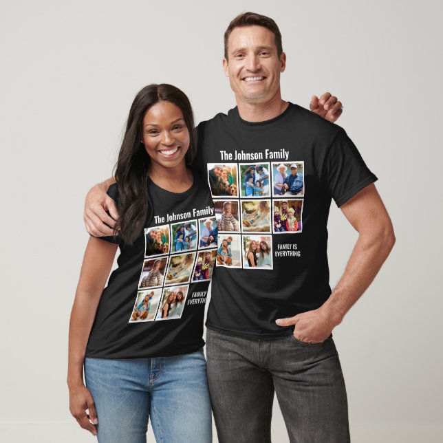 Camiseta Família Personalizada É Tudo Colagem De Fotos (Unissex)