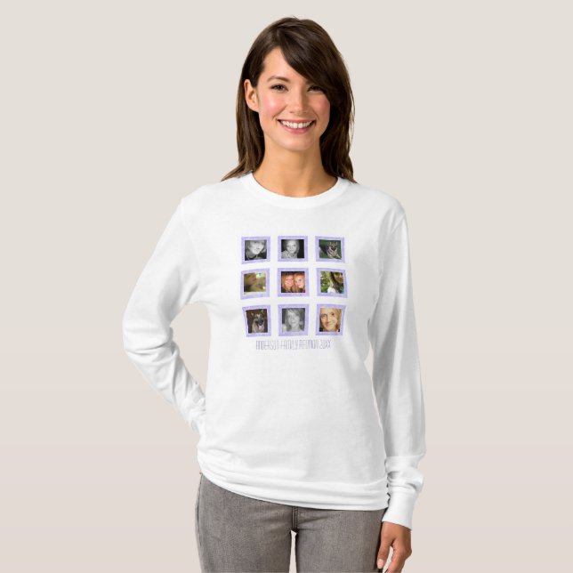 Camiseta Família Personalizada: Quadro Roxo: Tshirt de imag (Frente Completa)