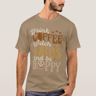 Camiseta Família Retro Coffee e Bird Watting