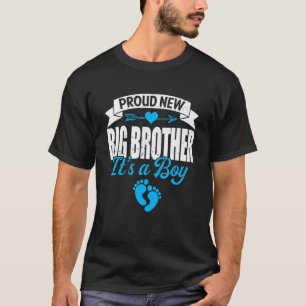 Camiseta Família Retro Orgulhosa Novo Irmão Grande É Uma Ge