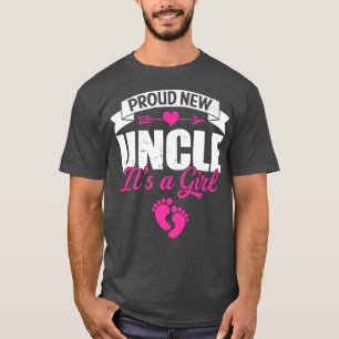 Camiseta Família Retro Orgulhosa Tio Novo É um Sexo de Meni