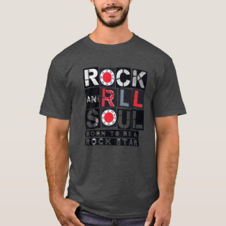 Camiseta família ROCK AND ROLL retrô