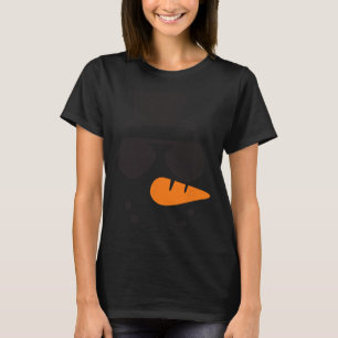Camiseta Família Rosto de Boneco de Neve Natal Roupa Combin