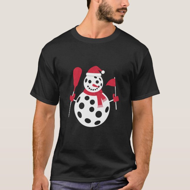 Camiseta Família Santa Hat Snowman Xmas Correspondendo à Pi (Frente)