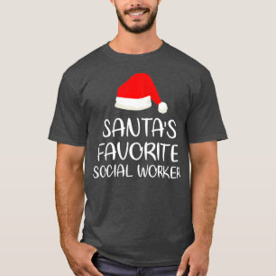 Camiseta Família Santas Favoritas de Trabalhador Social Cor