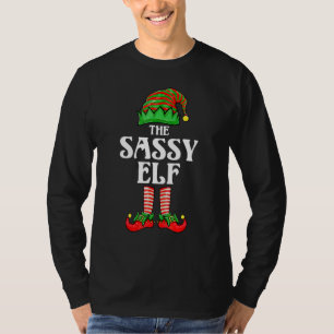 Camiseta Família Sassy Elf Combinando Grupo de Natal Festa 