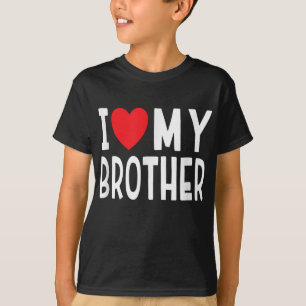 Camiseta Família Sibling I Love My Brother Heart