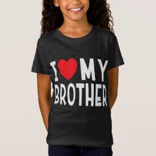 Camiseta Família Sibling I Love My Brother Heart