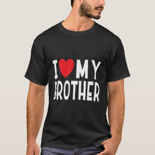 Camiseta Família Sibling I Love My Brother Heart
