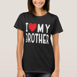 Camiseta Família Sibling I Love My Brother Heart