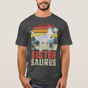 Camiseta Família Sistersaurus T Rex Dinosaur Sister Surus