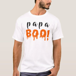 Camiseta Família Spooky Papa Boo Orange Halloween