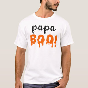 Camiseta Família Spooky Papa Boo Orange Halloween