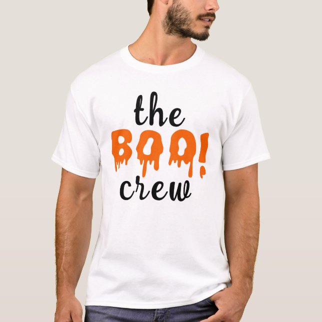 Camiseta Família Spooky Papa Boo Orange Halloween (Frente)