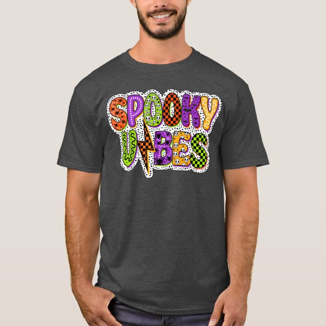 Camiseta Família Spooky Vibes Halloween (Frente)