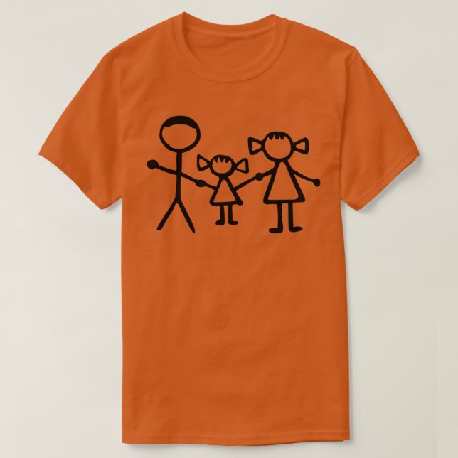 Camiseta Família Stickman (Frente do Design)