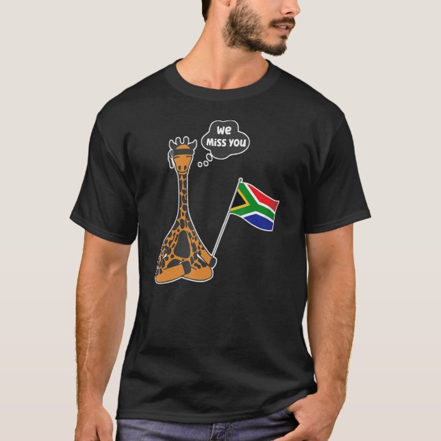 Camiseta Família Sul-Africana Sentimos Falta de Amigos Domé (Frente)