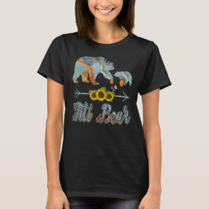 Camiseta Família Sunflower Matching Outfits Titi Bear Mãe