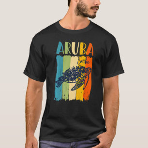 Camiseta Família Tema Minúsculo Aruba Caribe de Tartaruga d