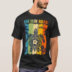 Camiseta Família Temática Sea Turtle Retro Hilton Head Caro