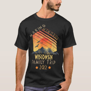 Camiseta Família Trip 2022 Wisconsin Memories Vacation Camp