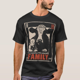 Camiseta Família Vaca e Vitelo - Mãe e Bebê Russos